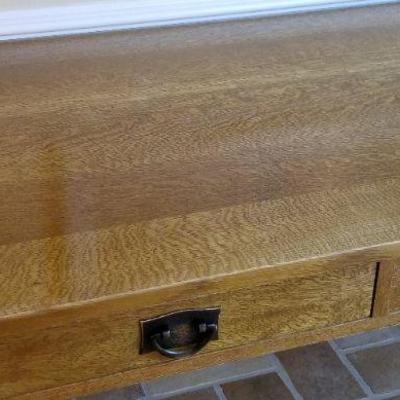 LOT #241: Vintage STICKLEY Brown 3-Drawer Office Desk