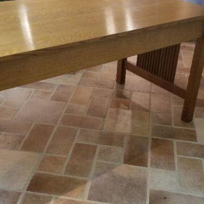 LOT #241: Vintage STICKLEY Brown 3-Drawer Office Desk