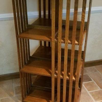 LOT #247: Vintage STICKLEY Mission Oak Style Swivel Bookcase