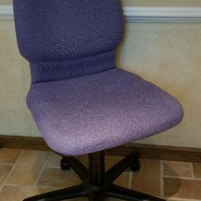 LOT #248: Vintage Mid Century Modern Purple Office Chair