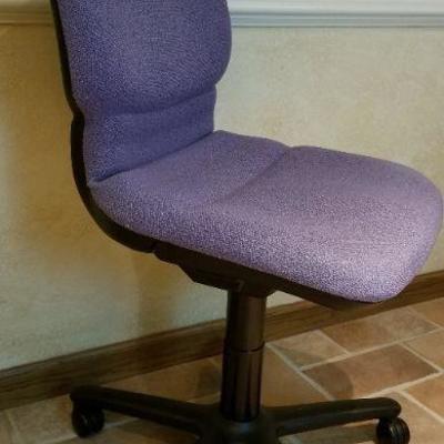 LOT #248: Vintage Mid Century Modern Purple Office Chair