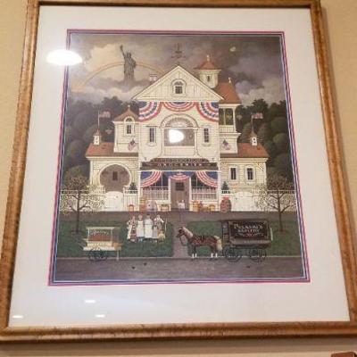 LOT #249: Vintage Large Charles Wysocki SIGNED AND NUMBERED