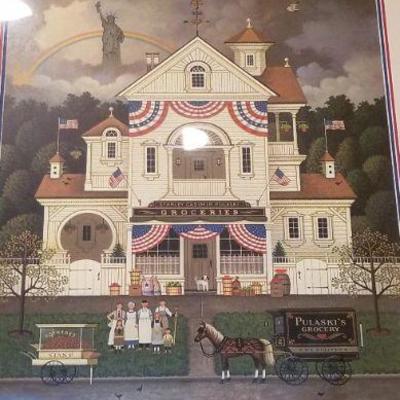 LOT #249: Vintage Large Charles Wysocki SIGNED AND NUMBERED