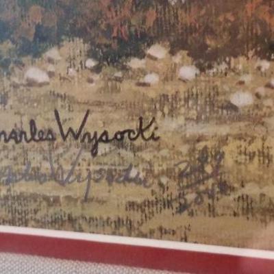 LOT #264: Charles Wysocki Red Barn Scene SIGNED AND NUMBERED 