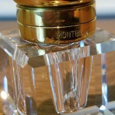 LOT #272: Montblanc Crystal Inkwell w/ Base