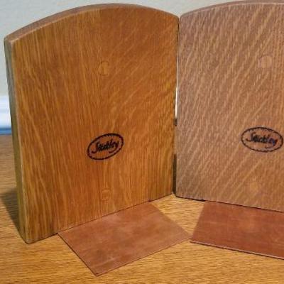 LOT #274: Vintage STICKLEY Bookends w/ Heavy Copper Base #2