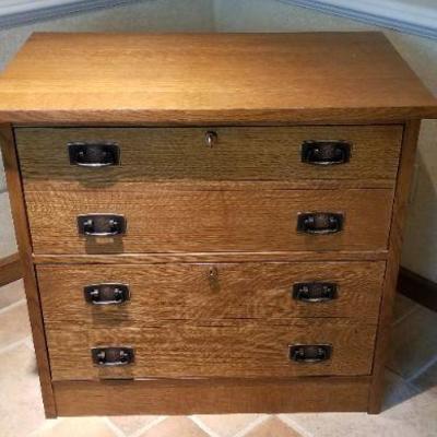 LOT #280: Vintage STICKLEY Two Drawer File Cabinet