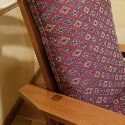 LOT # 282: Vintage STICKLEY Adjustable Back Chair w/ Original Cushions