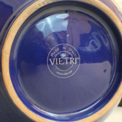LOT #284: Dark Blue Made in Italy VIETRIâ„¢ Bowl Set w/ Coffee Mugs
