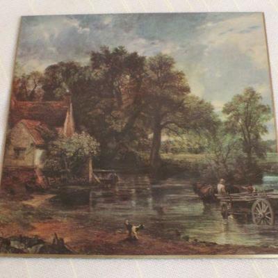 LOT #285: (4) Assorted Hot Plates (Cats, Butler, Red Hearts, Landscape Scene)