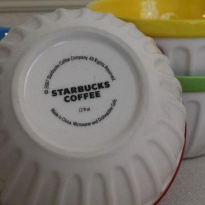 LOT #287: (4) Colorful Starbucksâ„¢ Bowls