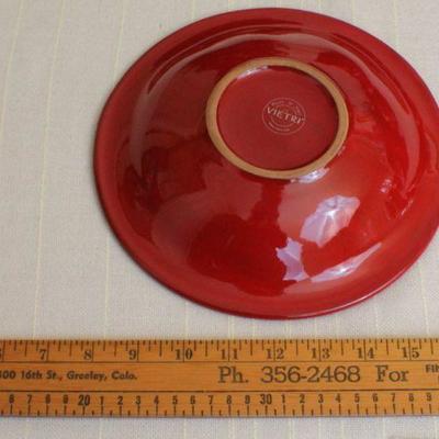 LOT #289: Dark Red VIETRIâ„¢ Made in Italy Dinnerware Set
