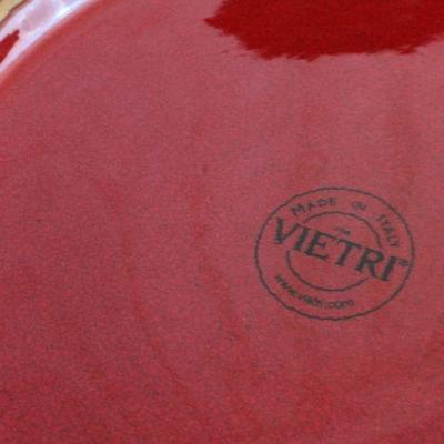 LOT #289: Dark Red VIETRIâ„¢ Made in Italy Dinnerware Set
