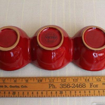 LOT #289: Dark Red VIETRIâ„¢ Made in Italy Dinnerware Set