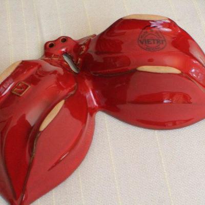 LOT #289: Dark Red VIETRIâ„¢ Made in Italy Dinnerware Set