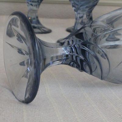 LOT #294: Vintage Blue Drinking Glasses Large (7) Total