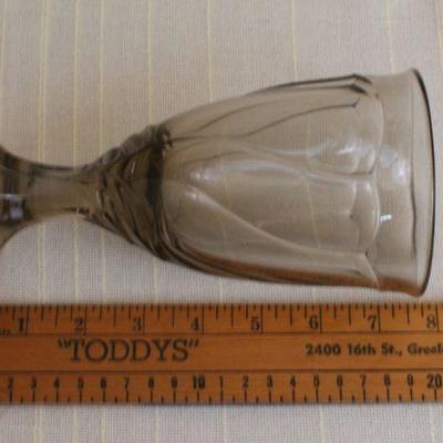LOT #295: Vintage Brown Drinking Glasses Large (8) Total