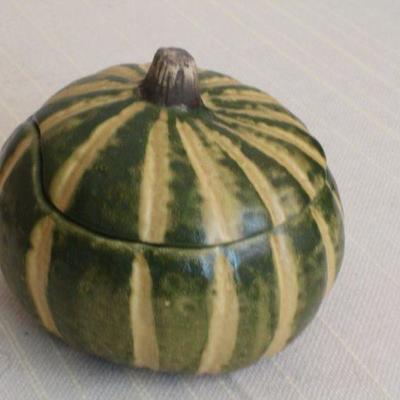 LOT #296: Wine Coaster and Ceramic Melon