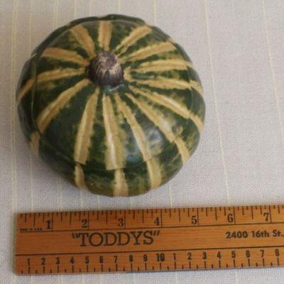 LOT #296: Wine Coaster and Ceramic Melon