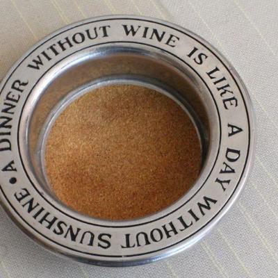 LOT #296: Wine Coaster and Ceramic Melon