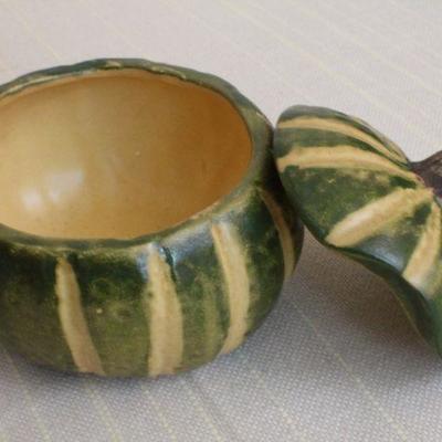 LOT #296: Wine Coaster and Ceramic Melon