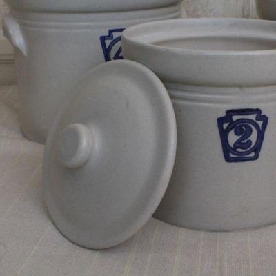 LOT #300: Ceramic Numbered Kitchen Dry Good Containers