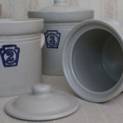 LOT #300: Ceramic Numbered Kitchen Dry Good Containers