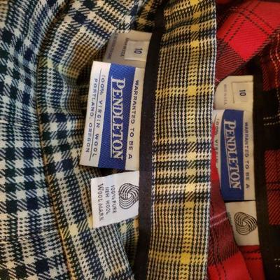 Lot 301: Pendleton Plaid Skirts (2)