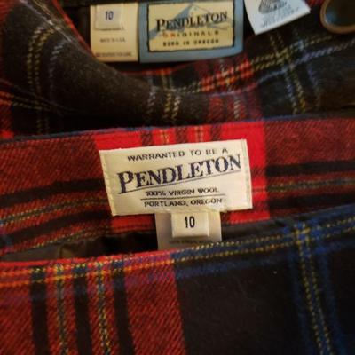 Lot 302: (2) Pendleton Wool Plaid