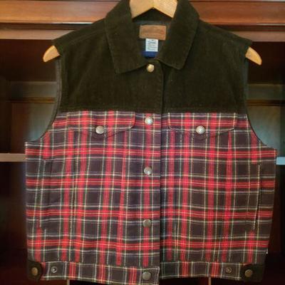Lot 306: Pendleton Plaid and Corduroy Vest