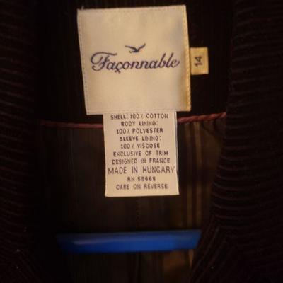 Lot 310: FaÃ§onnable Corduroy Jacket