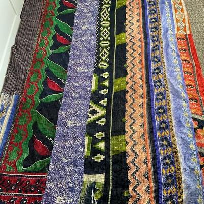 VINTAGE INDIAN KANTHA QUILT THROW COVERLET BEDSPREAD double sided