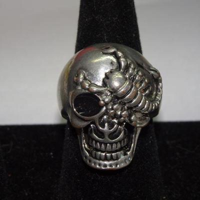 Skull & Scorpion Ring, Halloween Ring, Spooky! 