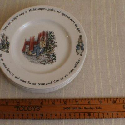 LOT #330: HUGE Wedgewoodâ„¢ Beatrix Potter Peter Rabbit Theme China Set