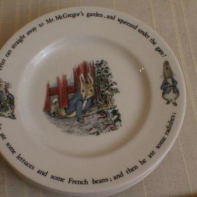 LOT #330: HUGE Wedgewoodâ„¢ Beatrix Potter Peter Rabbit Theme China Set