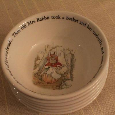 LOT #330: HUGE Wedgewoodâ„¢ Beatrix Potter Peter Rabbit Theme China Set