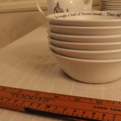 LOT #330: HUGE Wedgewoodâ„¢ Beatrix Potter Peter Rabbit Theme China Set