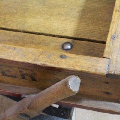 LOT #331: Antique SHERWOOD SPRING COASTER Toy Wagon w/ Cast Iron Spoke Wheels