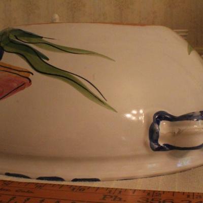 LOT #332: Large VIETRIâ„¢ Made in Italy Handpainted Sealife Dish Set