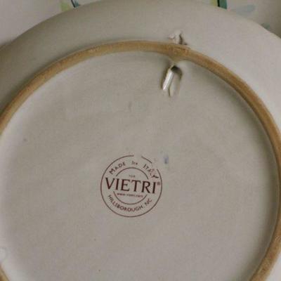 LOT #332: Large VIETRIâ„¢ Made in Italy Handpainted Sealife Dish Set