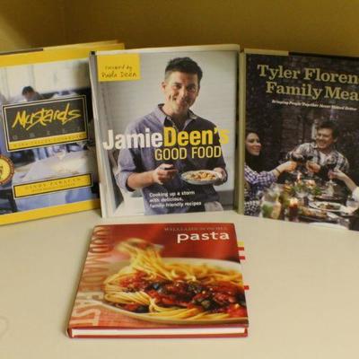 LOT #335: (4) Assorted Hardback Cookbooks ( Jamie Deen, Tyler Florence, etc.)