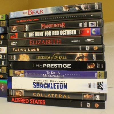 LOT #336: Large DVD Collection (TAKEN Box Set, Black Hawk Down, I Robot, The Hunt for Red October and MORE)