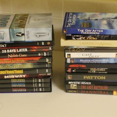 LOT #337: Large DVD Collection #2 (Troy, LOST Box Set Season 1, Contact, Patton and MORE)