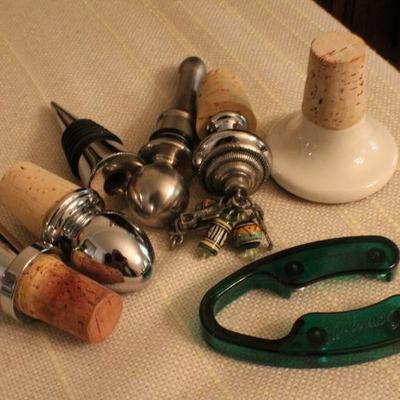 LOT #341: Assortment of Wine Stops w/ Seal Razor