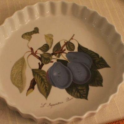 LOT #343: (2) Vintage Ceramic Pie Plates (Portmeirionâ„¢ included)