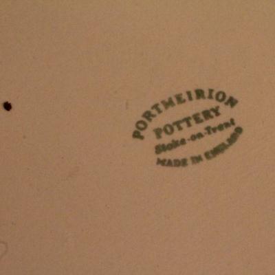 LOT #343: (2) Vintage Ceramic Pie Plates (Portmeirionâ„¢ included)