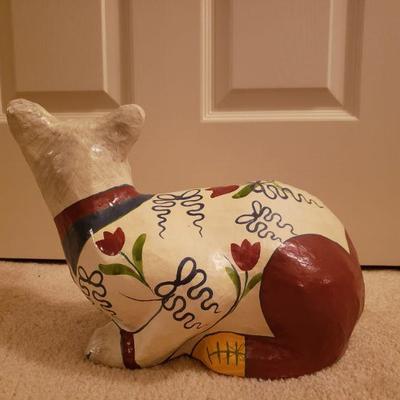 Lot 350: Handpainted Papermache Cat