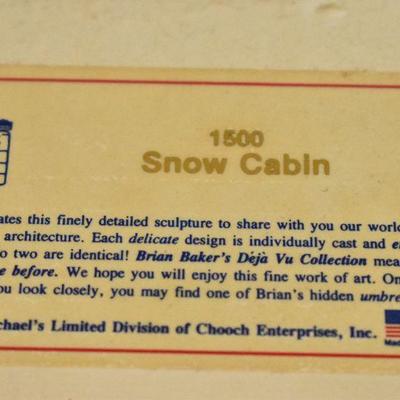 Lot 85:  Snow Cabin Sculpture