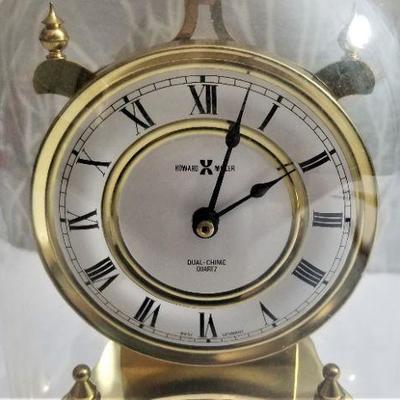 Lot #60  Howard Miller Anniversary Clock under Glass Dome
