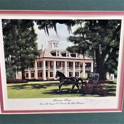 Lot #64  Randall Thompson signed print - Houmas House Plantation